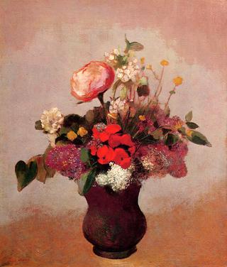 Flowers in aa Brown Vase