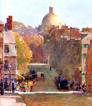 Mount Vernon Street, Boston, Looking Toward the State House