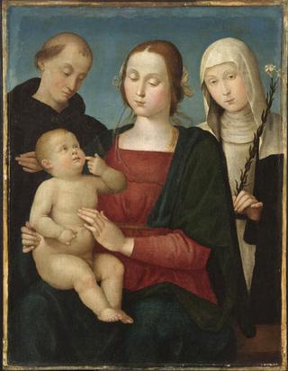 Virgin and Child, with a Monk Saint and Saint Catherine of Siena