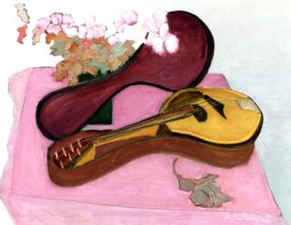 Mandolin with Flowers