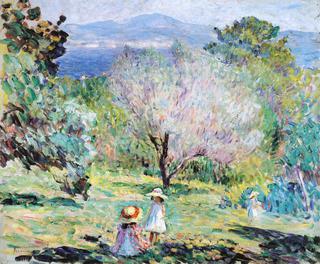 Girls in a landscape in Cannes