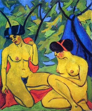 Two Nudes in a Landscape