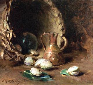 Still Life with Basket, Ewer, and Clams