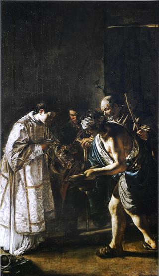 Saint Lawrence Distributing Alms