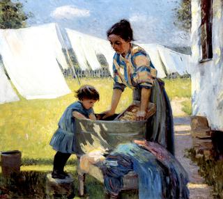 Wash Day - A Back Yard Reminiscence of Brooklyn