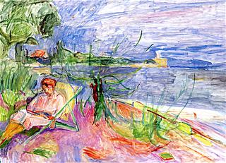 Woman Reading in a Deckchair (unfinished)