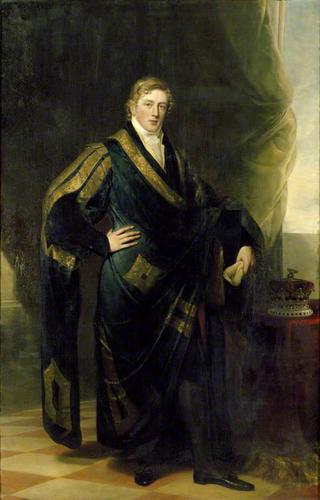 乔治·约翰·弗雷德里克·萨克维尔，第四届多塞特公爵，身着学术长袍