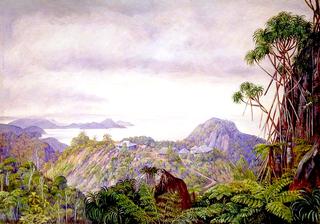 View of the South Coast of Mahé and Schools of Venn's Town, Seychelles