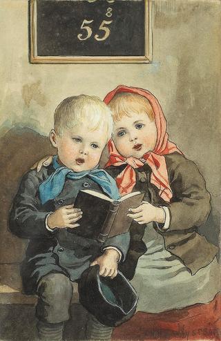 Two Children Singing