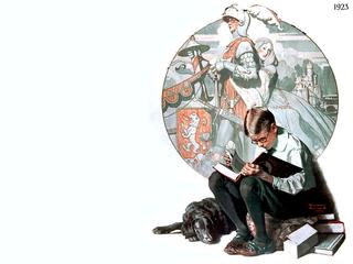 Boy Reading Adventure Story