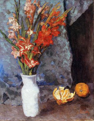 Gladioli and oranges