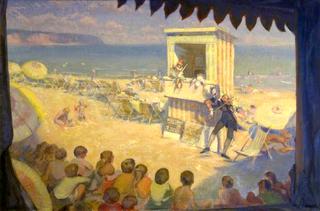 Punch and Judy on Swanage Beach, Dorset