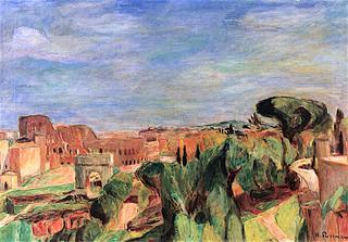 View towards the Colosseum in Rome