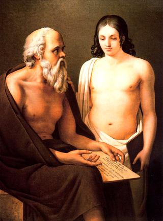 Socrates Teaching a Young Man