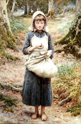 Girl on a Woodland Path
