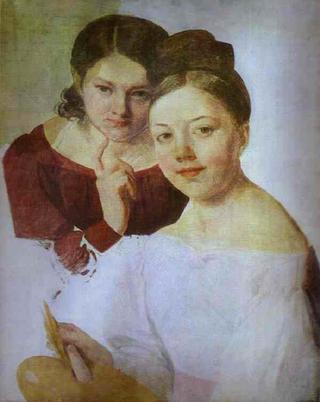 Portrait of Artist's Daughters Alexandra and Felisata