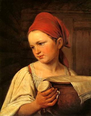 Peasant Girl with Milk