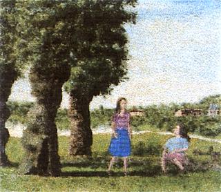 Two Women near Trees