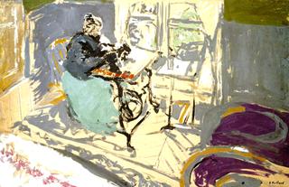 Madame Vuillard at Her Sewing Maching