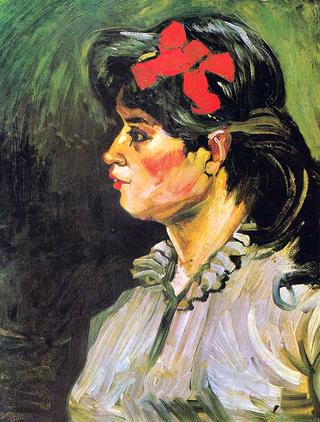 Portrait of a Woman with a Red Hair Band