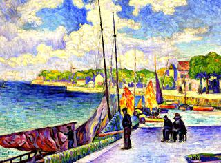 Petit Port, Fishermen and Boats at the Dock