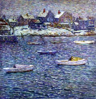 Boats in Winter, Rockport, Massachusetts
