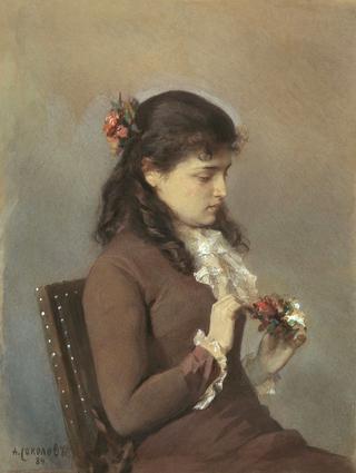 The Artist's Daughter with Flowers