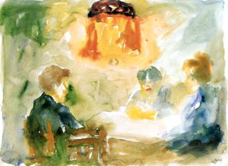 Three People at a Table