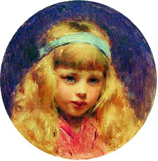 Portrait of a Girl with a Blue Ribbon