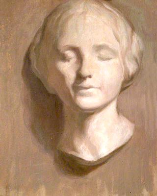 Study of Female Head: Grisaille