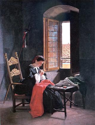 Woman Sewing