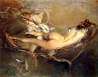 A Reclining Nude on a Day-Bed