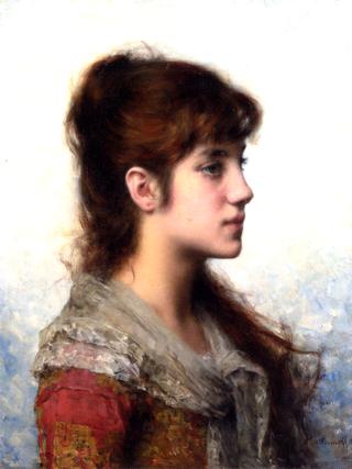 Portrait of a Young Girl in Profile