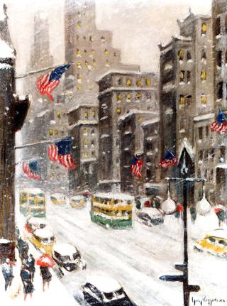 Snow Storm on Fifth Avenue