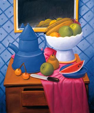Still Life with Blue Coffee Pot