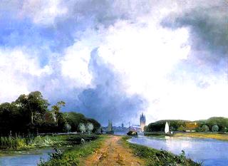 View of the River Vliet near Delft