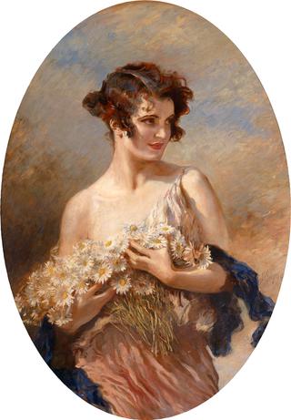 Lady with a Spray of Marguerites