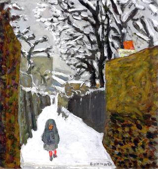 Snowy Landscape, Child in a Hood