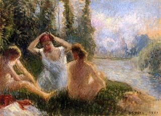 Bathers Seated on the Banks of a River