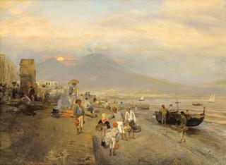 View of Naples by Sinking Sun