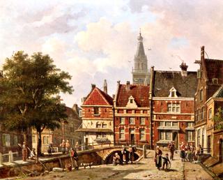 View of Zuiderspui in Enkhuizen