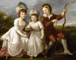 Portrait of three children