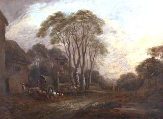 Wooded Landscape with a Village