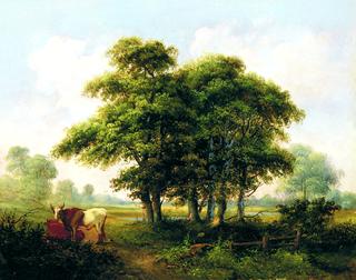 Summer Landscape with Cows