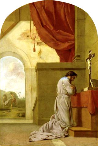 圣布鲁诺的生活，祈祷中的圣布鲁诺