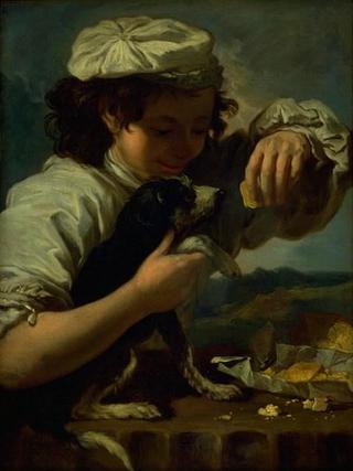 Boy with a dog (Allegory of Taste)