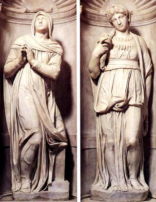 Tomb of Pope Julius II : Rachel and Leah