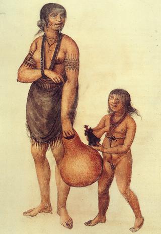 北卡罗来纳州塞科坦印第安部落的母亲和孩子