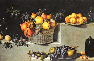 Still Life with Fruit and Glassware