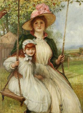 Mother and Daughter on a Swing